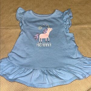 Blue Unicorn Baby Dress